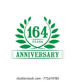 164 years anniversary logo template.