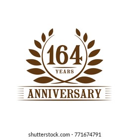 164 years anniversary logo template.