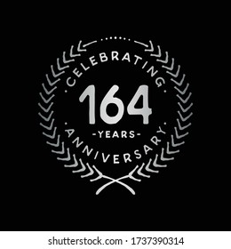 164 Jahre Designvorlage. 164. Logo. Vektor und Illustration.