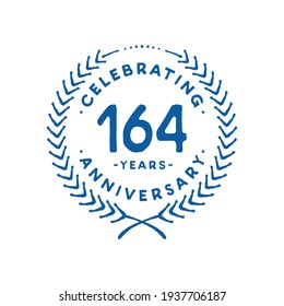 164 years design template. 164th vector and illustration.