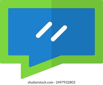 165 - Chat Flat Vector Icon Design