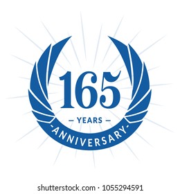 165 years anniversary. Elegant anniversary design. 165 years logo.