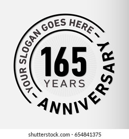 165 years anniversary logo template. Vector and illustration.
