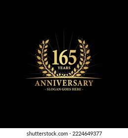 165 years anniversary logo. Vector and illustration.