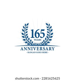 165 years anniversary logo. Vector and illustration.