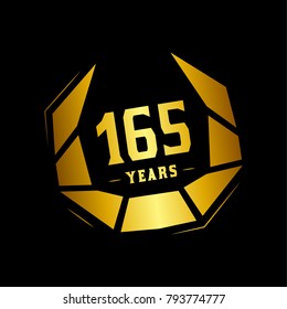 165 years design template. Anniversary vector and illustration template.