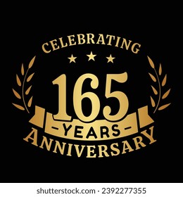 165th anniversary celebration design template. 165 years vector and illustration.