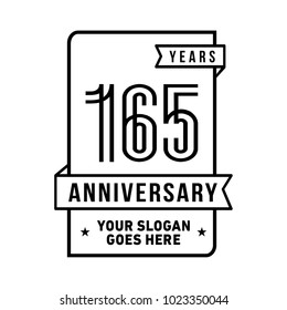 165th anniversary logo. Vector and illustration.