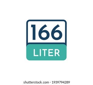 166 Liter Symbol, Vektorgrafik