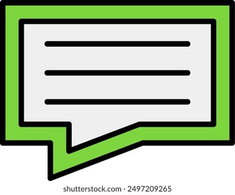 166 - SMS Flat Vector Icon Design