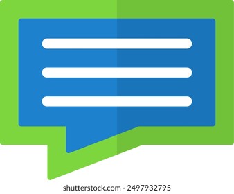 166 - SMS Flat Vector Icon Design