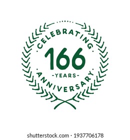 166 years design template. 166th vector and illustration.