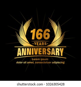 166 years vector and illustration template.