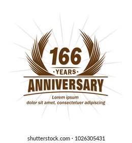 166 years vector and illustration template.