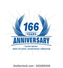 166 years vector and illustration template.