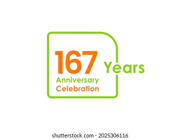 167 years anniversary celebration Vector Template Design Illustration