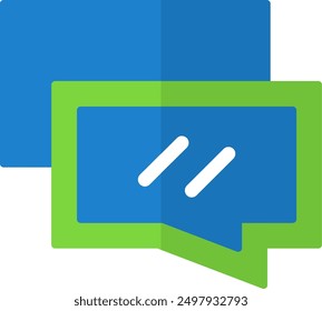 168 - Conversation Flat Vector Icon Design