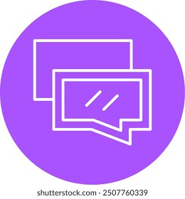 168 - Conversation Line Multi Circle Vector Icon Design