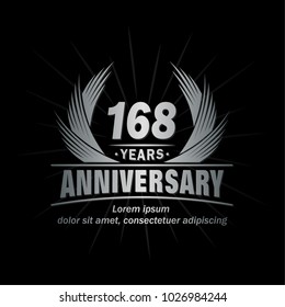 168 years vector and illustration template.