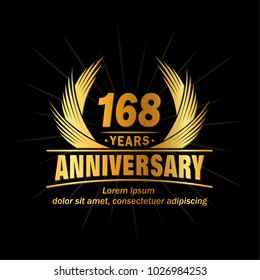 168 years vector and illustration template.