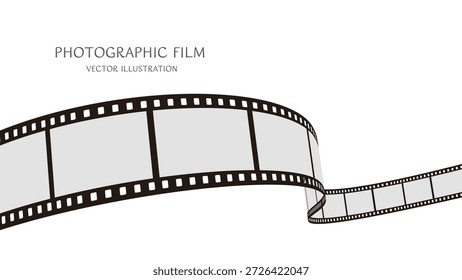 16:9 background material: Vector illustration data of dynamic 35mm photographic film