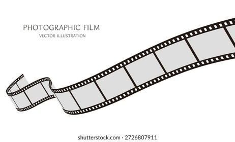 16:9 background material: Vector illustration data of dynamic 35mm photographic film