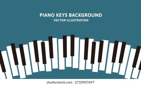 16:9 background material. Vector illustration data of a retro design of piano keys
