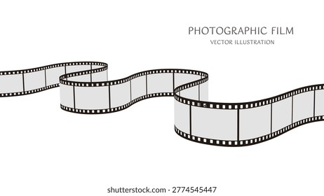 16:9 background material: Vector illustration data of dynamic 35mm photographic film