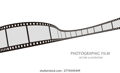 16:9 background material: Vector illustration data of dynamic 35mm photographic film