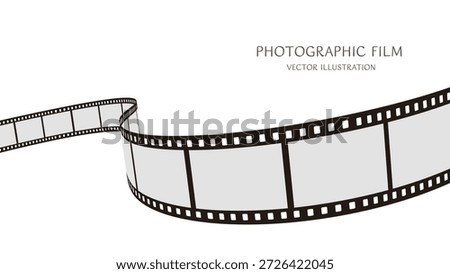 16:9 background material: Vector illustration data of dynamic 35mm photographic film