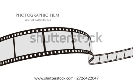 16:9 background material: Vector illustration data of dynamic 35mm photographic film