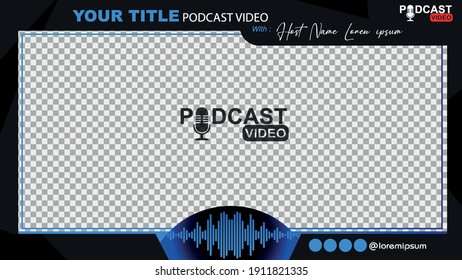 16:9 frame overlay the template for video live streaming or video editing with Modern Color