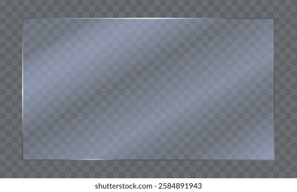 16:9 image of a mirror reflection, suitable for application on glass, plastic, or acrylic window surfaces. Offers a glossy, luminous appearance with bright highlights and transparency.	