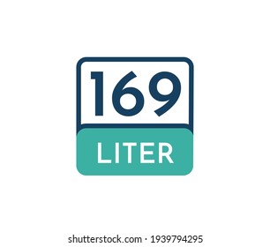 169 liters icon vector illustration