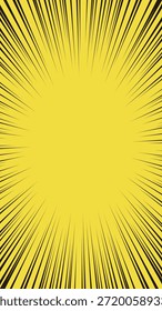16:9 tamanho vertical : Material de fundo usado no mangá japonês. linhas de efeito simples amarelo e preto