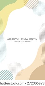 Material de fondo de Vertical de tamaño 16:9: Un material de fondo de estilo escandinavo elegante compuesto de Formas abstractas en colores terrestres. 