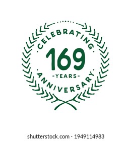 169 years design template. 169th vector and illustration.