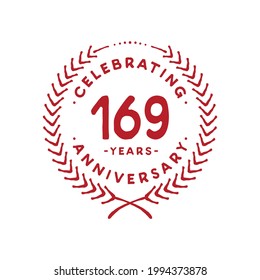 169 years design template. 169th vector and illustration.