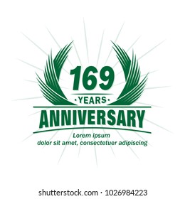 169 years vector and illustration template.