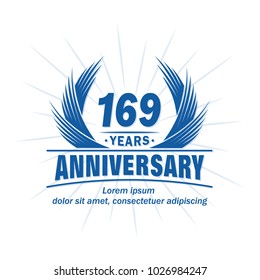 169 years vector and illustration template.
