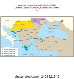 1699 The borders of Ottoman Empire after the Treaty of Karlofça