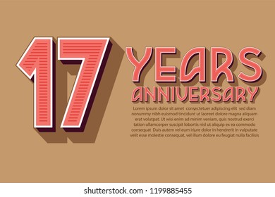16th Anniversary numbers. background for anniversary