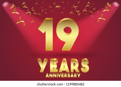 16th Anniversary numbers. background for anniversary