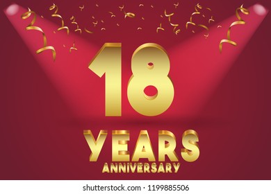 16th Anniversary numbers. background for anniversary
