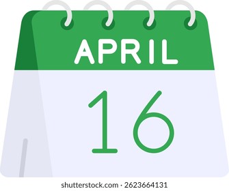 16th of April Line vector Icon Design