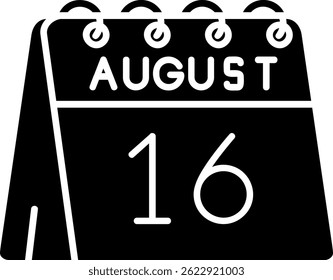 16th of August Line vector Icon Design