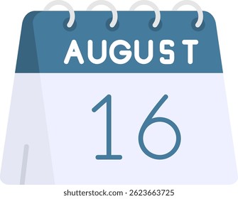 16th of August Line vector Icon Design