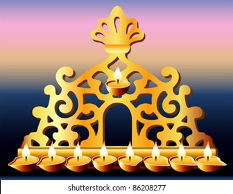 16th Century Italy Hanukkah Menorah.
