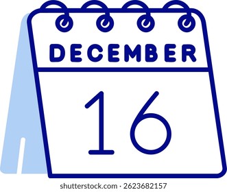16th of December Line vector Icon Design