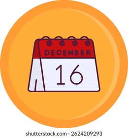 16th of December Line vector Icon Design